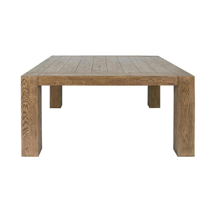 Classic Home  - Gilcrest Square Aged Oak Wood Dining Table - Aged Oak - 51031715 veiw 2
