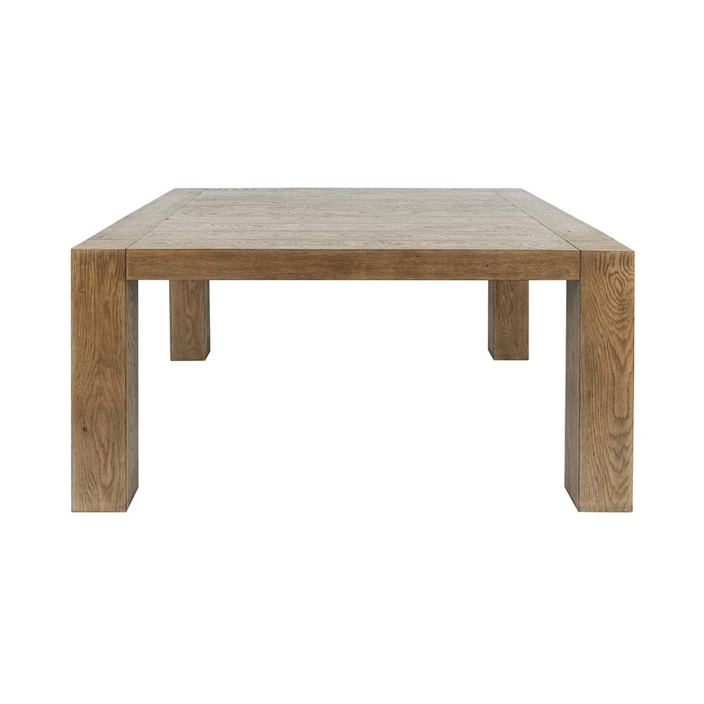 Classic Home  - Gilcrest Square Aged Oak Wood Dining Table - Aged Oak - 51031715 veiw 6