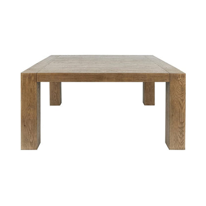 Classic Home  - Gilcrest Square Aged Oak Wood Dining Table - Aged Oak - 51031715 veiw 6