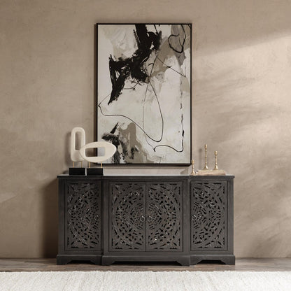 Classic Home - Harmony 72in Mango Wood Cabinet - Harvest Walnut - 52010821 view 9