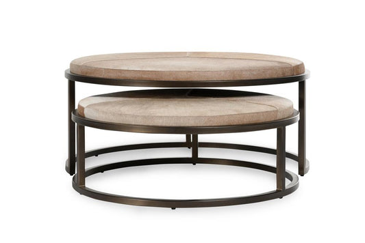 Classic Home - Hayword Hide Set Of 2 Nesting Coffee Tables In Sparrow Gray - 51011898 veiw 2