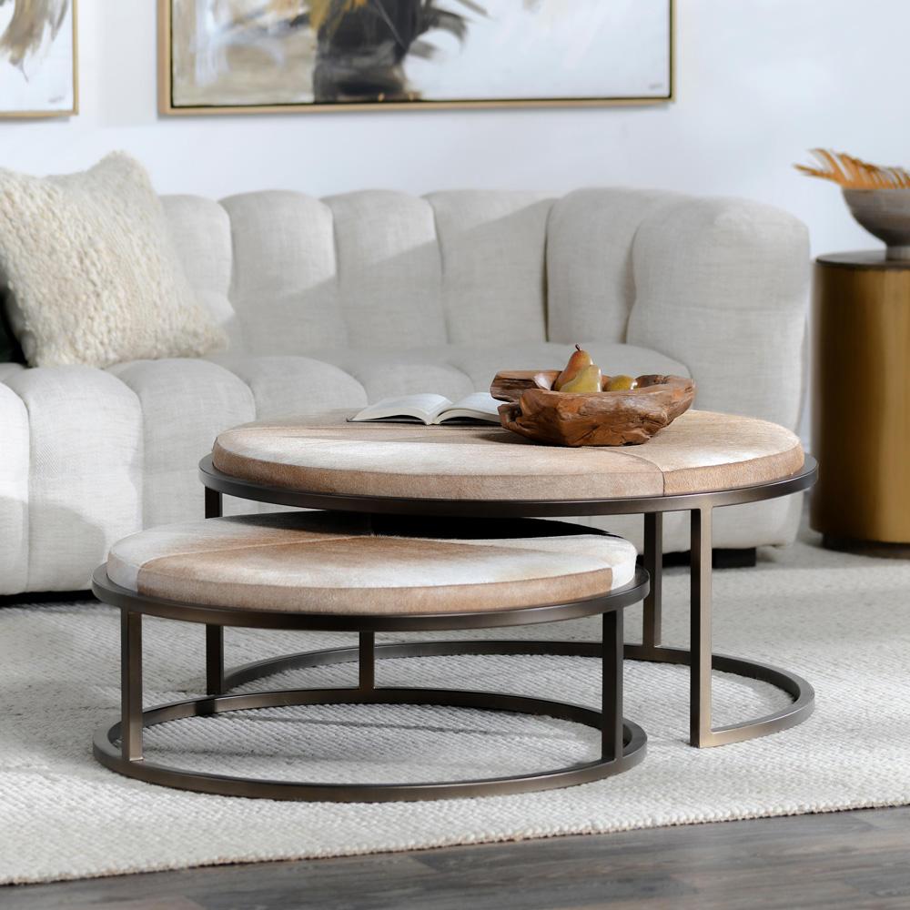 Classic Home - Hayword Hide Set Of 2 Nesting Coffee Tables In Sparrow Gray - 51011898 veiw 6