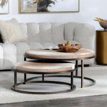 Classic Home - Hayword Hide Set Of 2 Nesting Coffee Tables In Sparrow Gray - 51011898 veiw 6