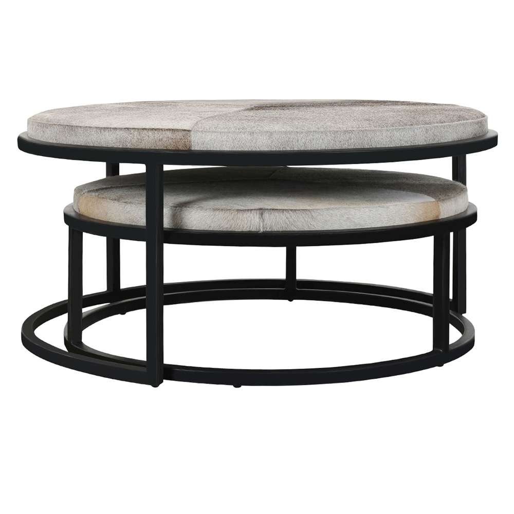 Classic Home - Hayword Nesting Coffee Tables (Set of 2) Gray Hide - 51011686 veiw 1