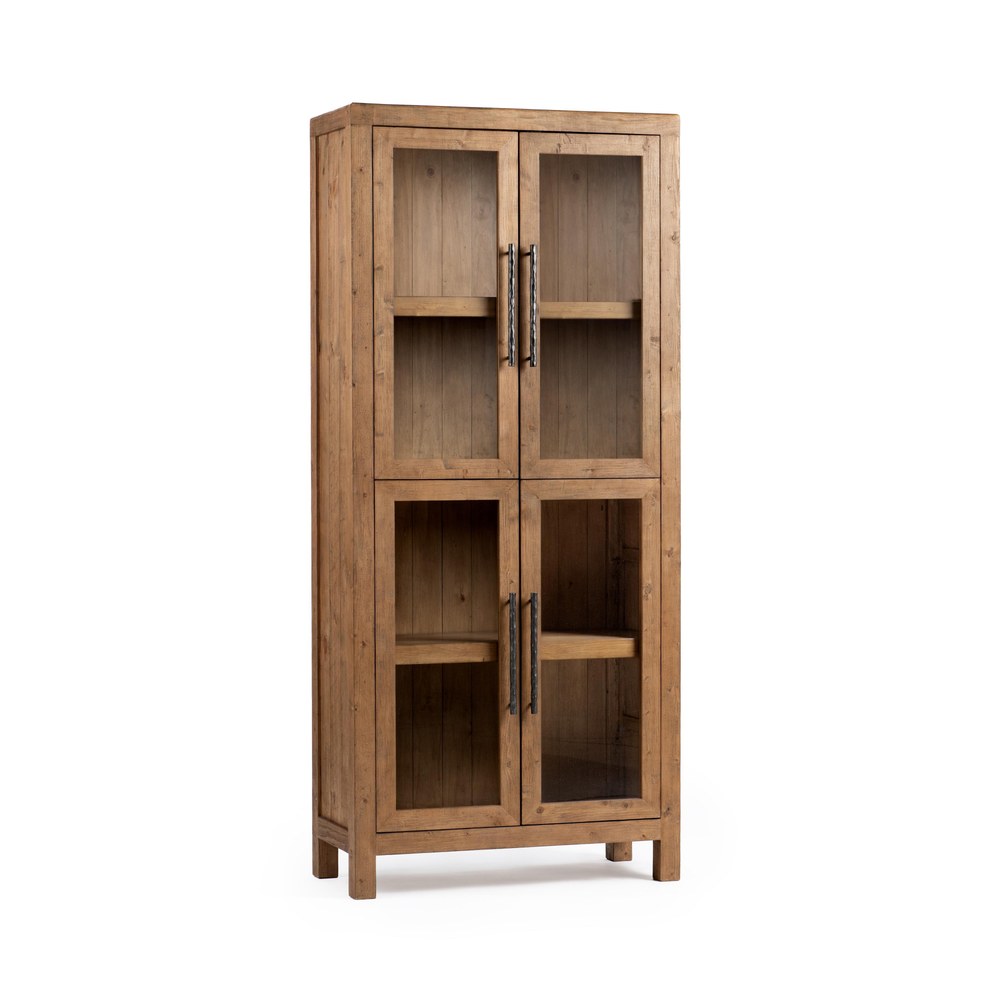 Classic Home - Hensley Reclaimed Pine Display Cabinet - Sunfield Brown - 52004258 view 1