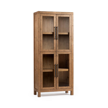 Classic Home - Hensley Reclaimed Pine Display Cabinet - Sunfield Brown - 52004258 view 1