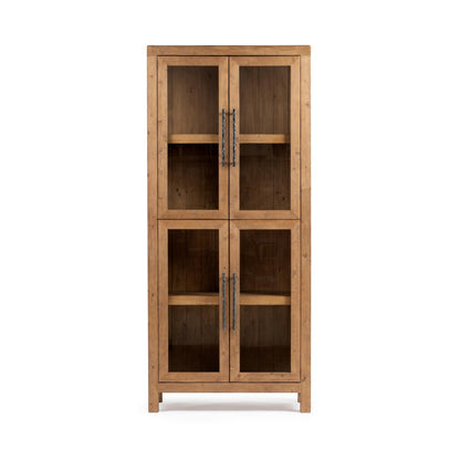 Classic Home - Hensley Reclaimed Pine Display Cabinet - Sunfield Brown - 52004258 view 2