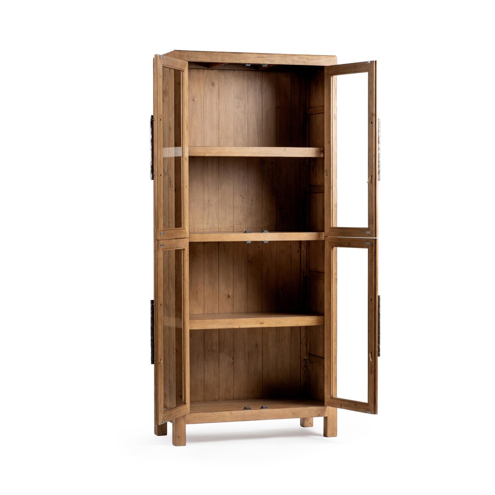 Classic Home - Hensley Reclaimed Pine Display Cabinet - Sunfield Brown - 52004258 view 3