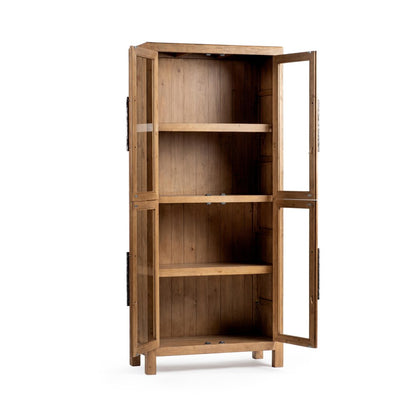 Classic Home - Hensley Reclaimed Pine Display Cabinet - Sunfield Brown - 52004258 view 3