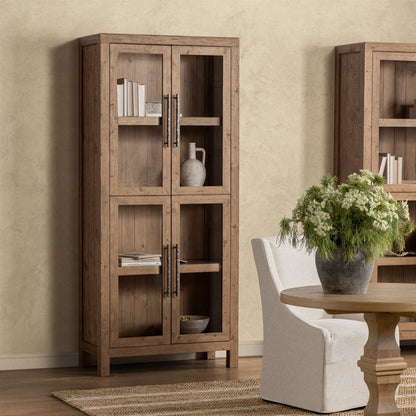 Classic Home - Hensley Reclaimed Pine Display Cabinet - Sunfield Brown - 52004258 view 6