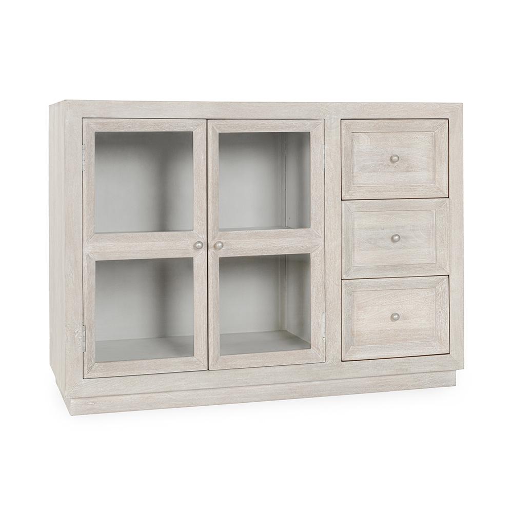 Classic Home  - Isha Mango Wood Cabinet - White Washed - 52010951 veiw 1