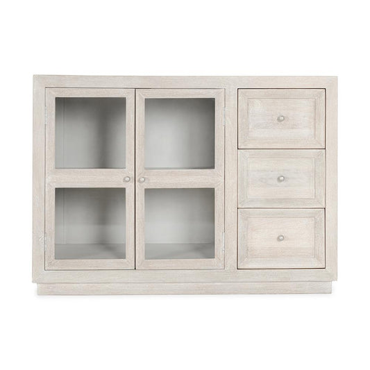 Classic Home  - Isha Mango Wood Cabinet - White Washed - 52010951 veiw 2