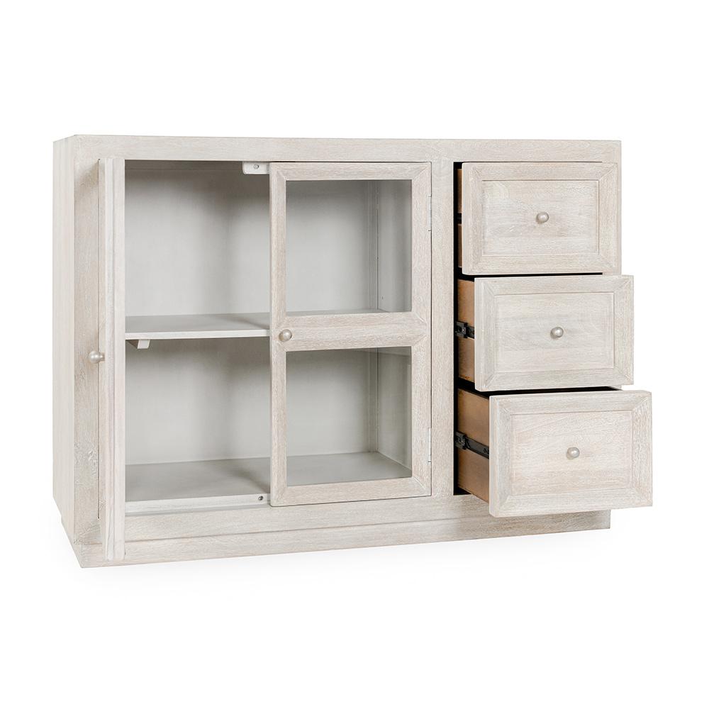 Classic Home  - Isha Mango Wood Cabinet - White Washed - 52010951 veiw 3