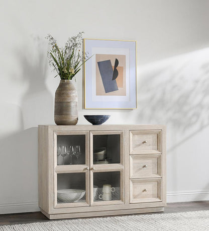 Classic Home  - Isha Mango Wood Cabinet - White Washed - 52010951 veiw 8