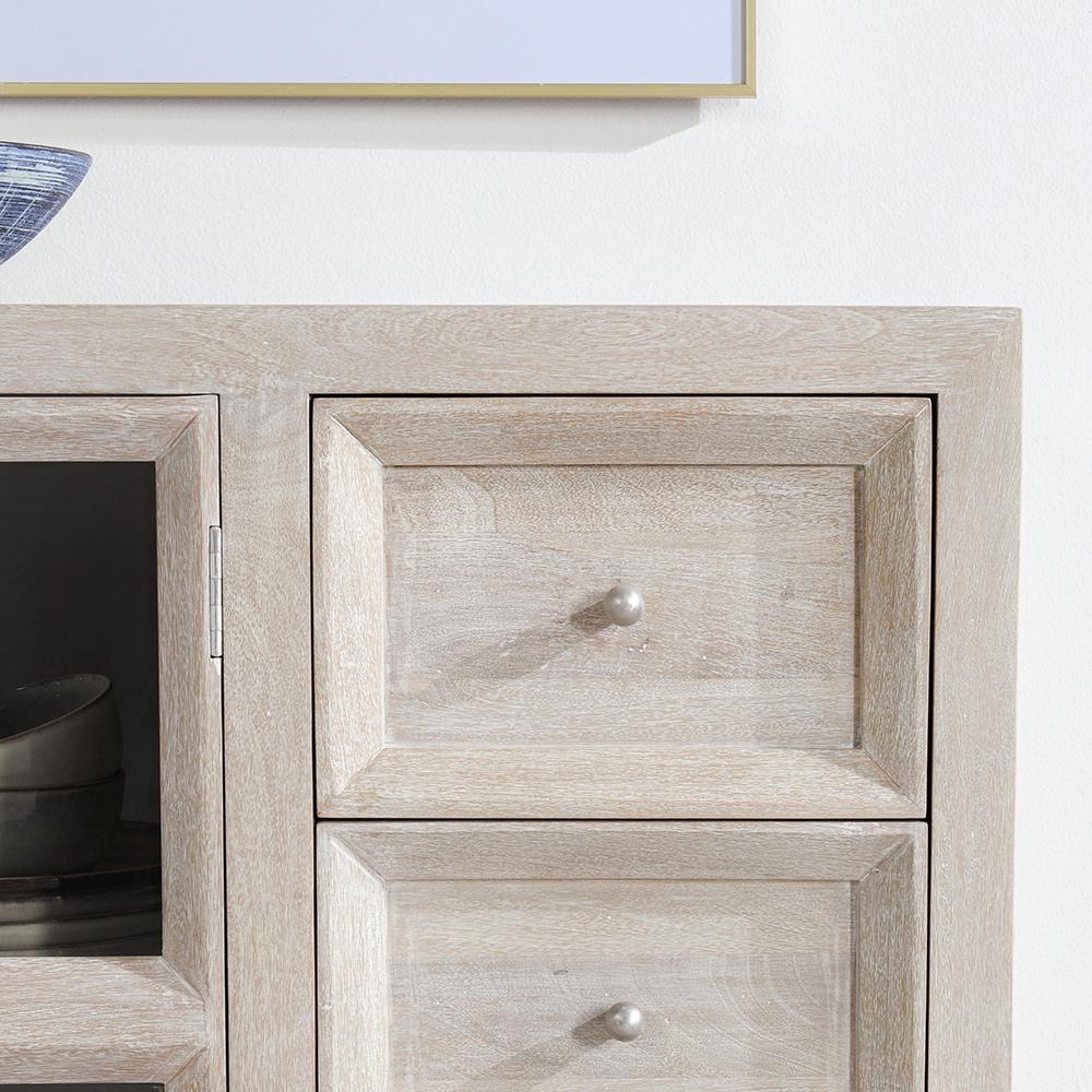 Classic Home  - Isha Mango Wood Cabinet - White Washed - 52010951 veiw 9