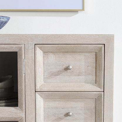 Classic Home  - Isha Mango Wood Cabinet - White Washed - 52010951 veiw 9