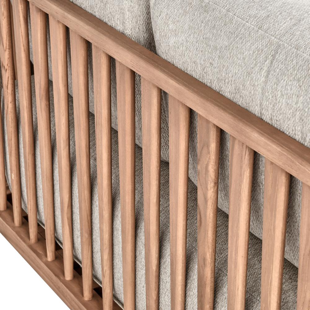 Classic Home - Isla Outdoor Teak Wood Sectional Sofa - 53051620 veiw 3