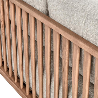 Classic Home - Isla Outdoor Teak Wood Sectional Sofa - 53051620 veiw 3