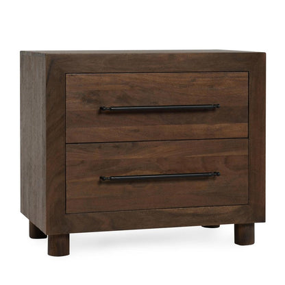 Classic Home - Jaxon Two-Drawer Acacia Wood Nightstand In Cocoa Brown - 54010240 veiw 1