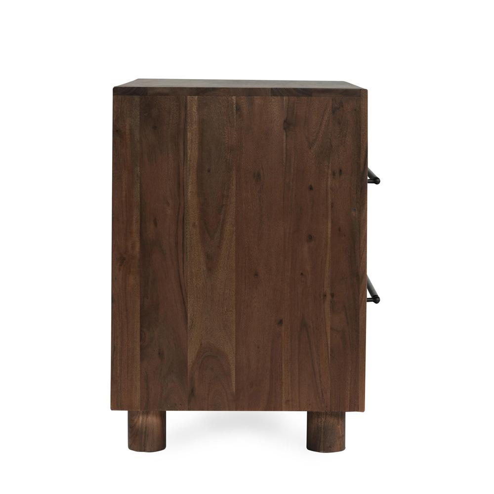 Classic Home - Jaxon Two-Drawer Acacia Wood Nightstand In Cocoa Brown - 54010240 veiw 3