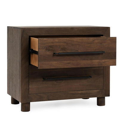 Classic Home - Jaxon Two-Drawer Acacia Wood Nightstand In Cocoa Brown - 54010240 veiw 4