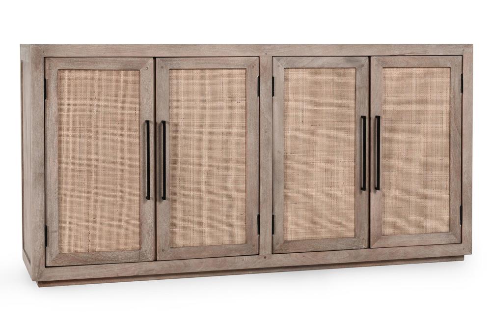 Classic Home - Jensen Mango 72in Wood And Cane Weave Buffet Sideboard In Taupe - 52010901 veiw 1