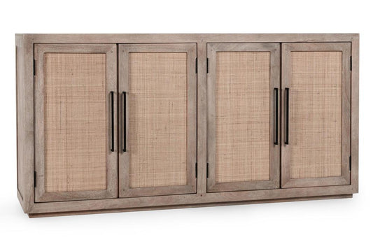 Classic Home - Jensen Mango 72in Wood And Cane Weave Buffet Sideboard In Taupe - 52010901 veiw 1