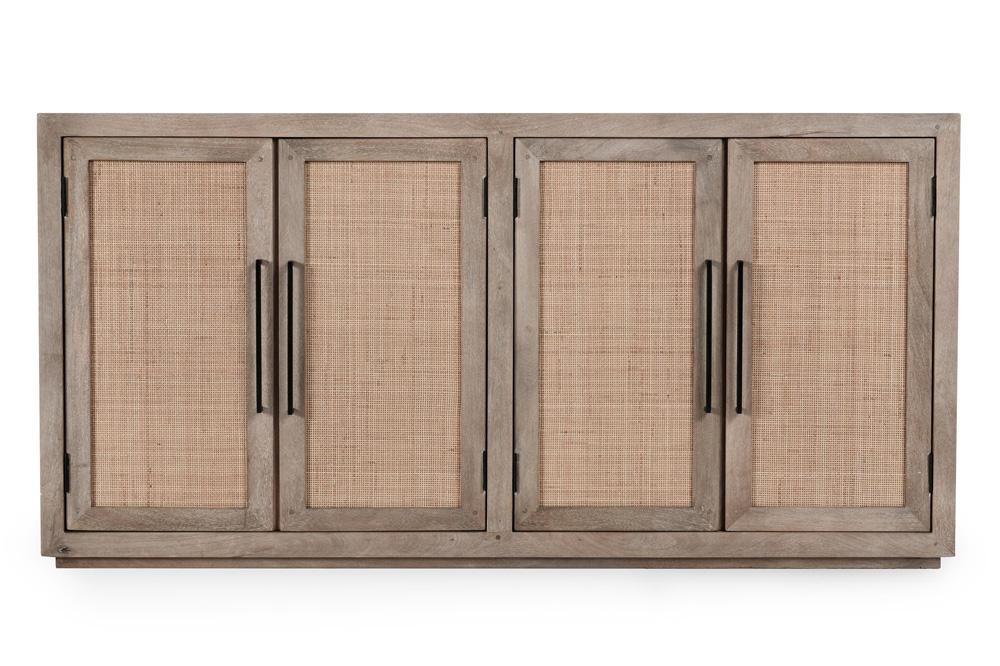 Classic Home - Jensen Mango 72in Wood And Cane Weave Buffet Sideboard In Taupe - 52010901 veiw 2