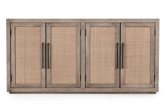 Classic Home - Jensen Mango 72in Wood And Cane Weave Buffet Sideboard In Taupe - 52010901 veiw 2