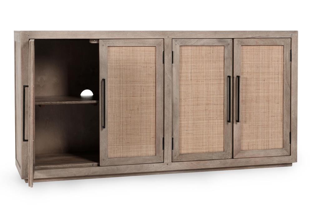 Classic Home - Jensen Mango 72in Wood And Cane Weave Buffet Sideboard In Taupe - 52010901 veiw 4
