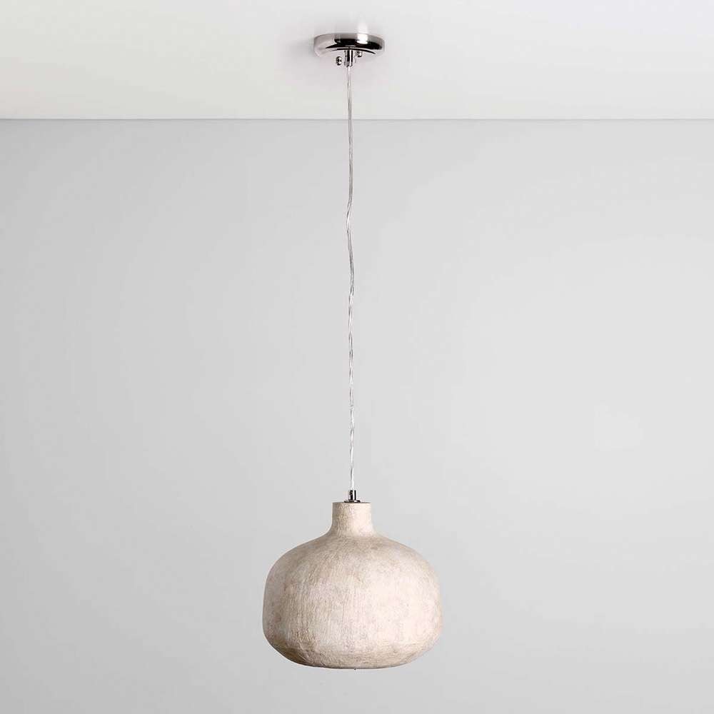 Classic Home - Jodi Concrete Pendant Antique White - 56004246 veiw 1