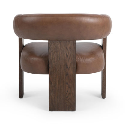 Classic Home - Julina Top Grain Leather Accent Chair - Rich Cocoa - 53006689 view 4