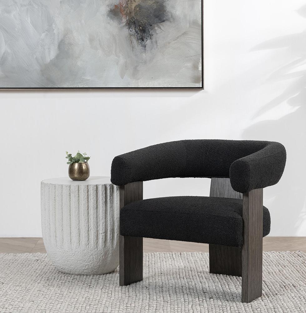 Classic Home  - Julina Upholstered Fabric Accent Chair - Charcoal - 53006265 veiw 8