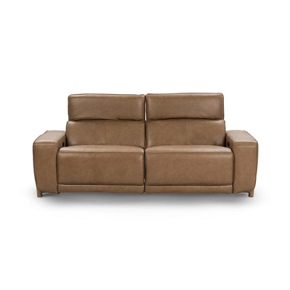 Classic Home - Kadon Zero Gravity Power Recliner Upholstered Leather Sofa - Tan - 2222SF11