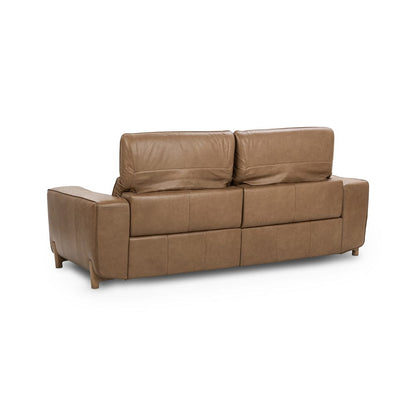 Classic Home - Kadon Zero Gravity Power Recliner Upholstered Leather Sofa - Tan - 2222SF11