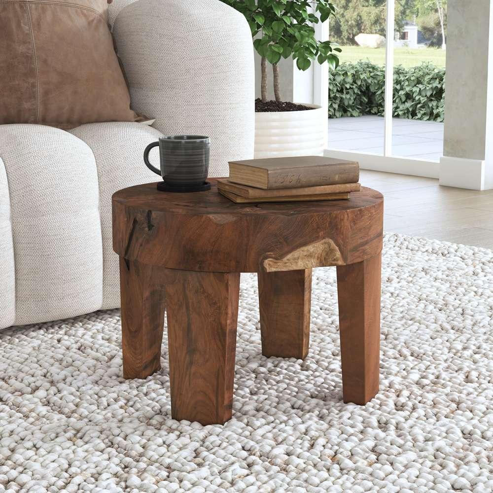 Classic Home - Kariba 15in Round Accent Table Natural - 51005365 veiw 6