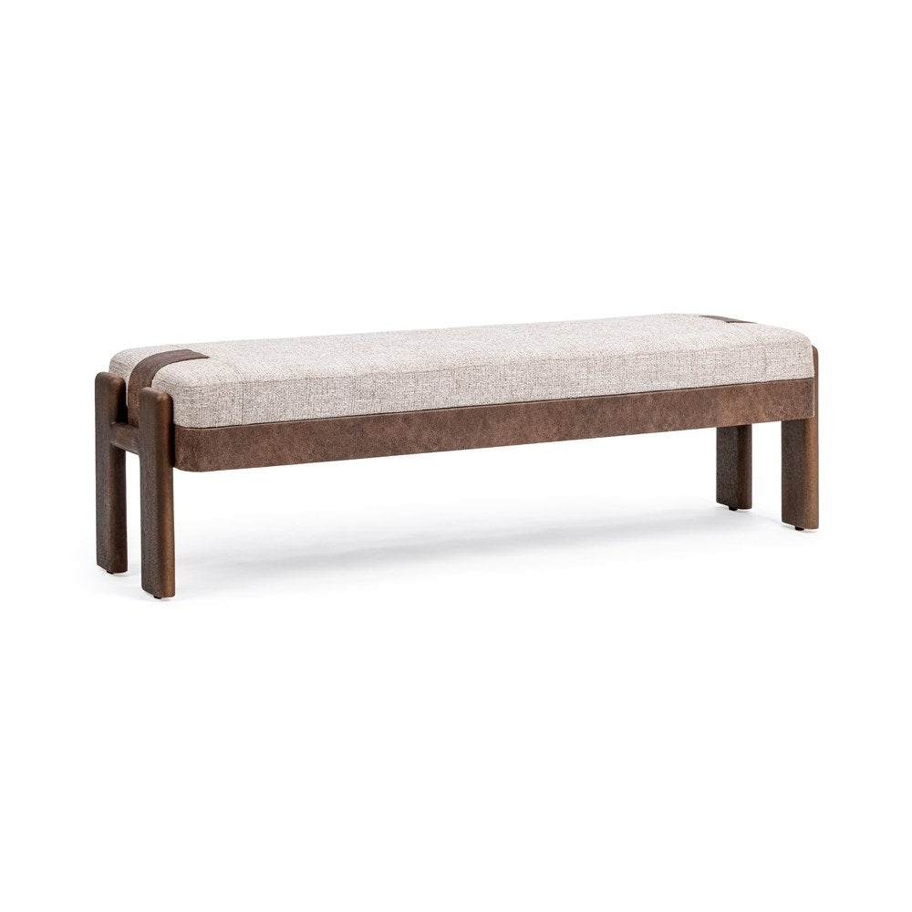 Classic Home - Kava Upholstered Accent Bench - Cocoa Latte - 53002146 view 2