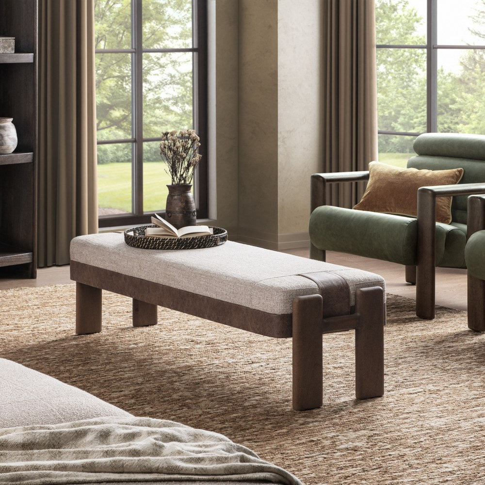 Classic Home - Kava Upholstered Accent Bench - Cocoa Latte - 53002146 view 7