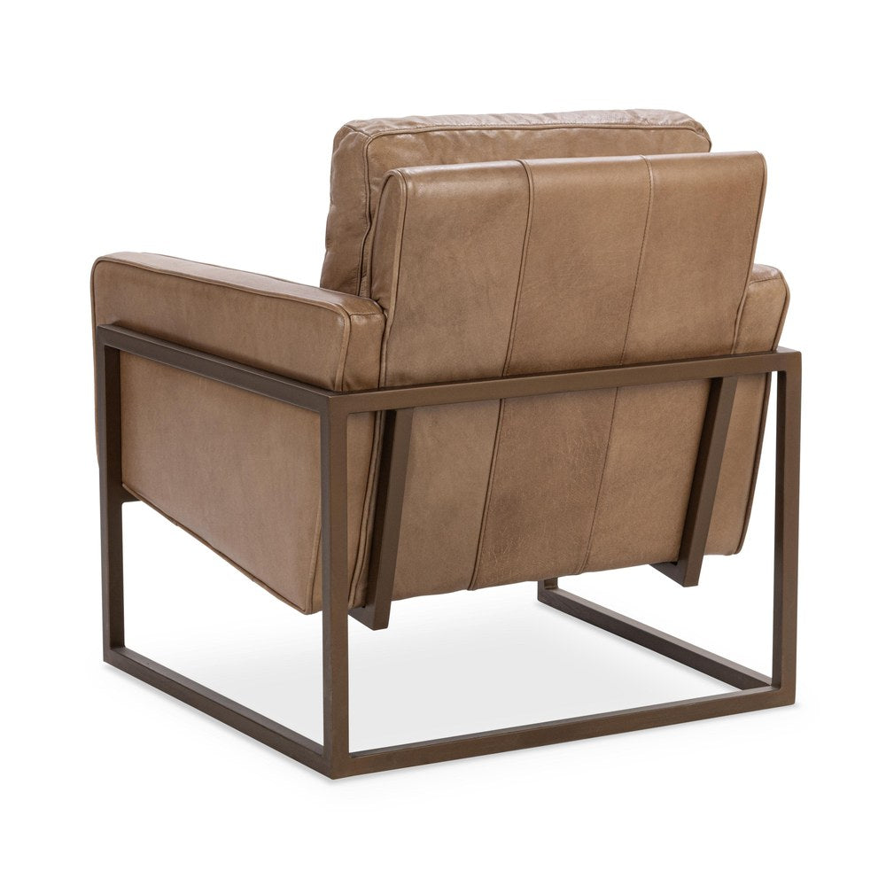 Classic Home - Ken Top Grain Leather Accent Chair - Tan - 53006528 view 4