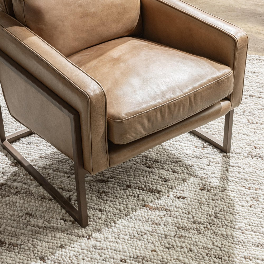Classic Home - Ken Top Grain Leather Accent Chair - Tan - 53006528 view 7