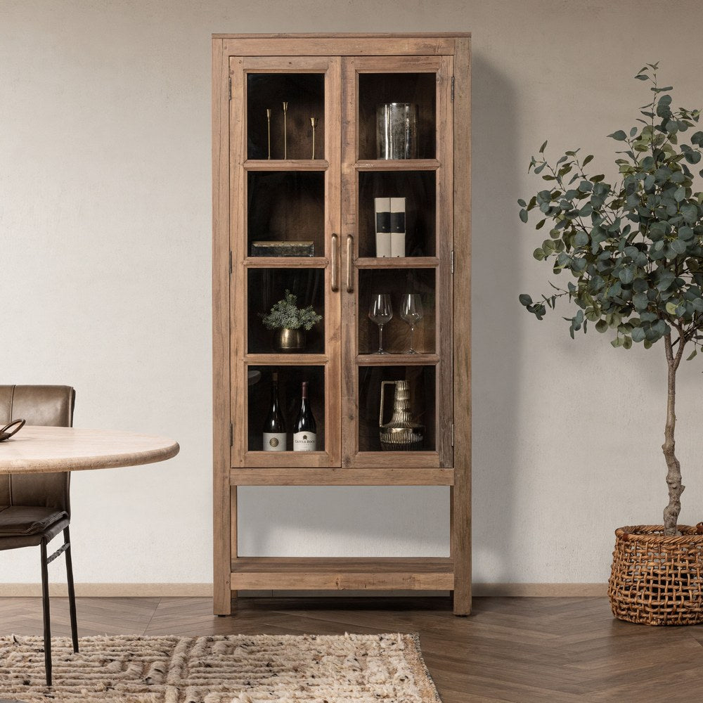Classic Home - Kharga Reclaimed Wood Display Cabinet - Natural - 52010986 view 8