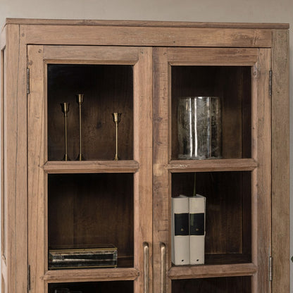 Classic Home - Kharga Reclaimed Wood Display Cabinet - Natural - 52010986 view 9