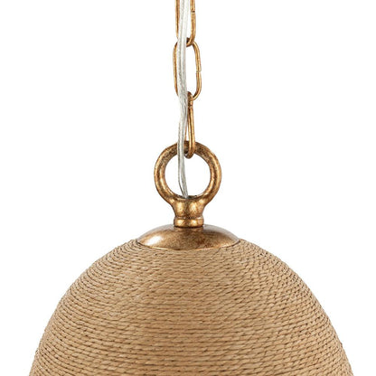 Classic Home  - Kimbelle Rattan Pendant Medium - Natural/ Black - 56004289 veiw 5