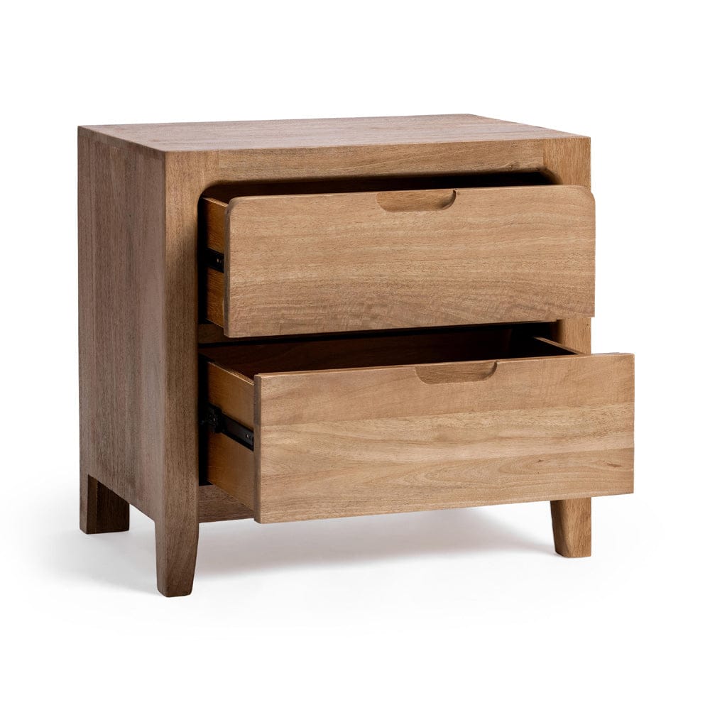 Classic Home - Laguna 2-Drawer Mango Wood Nightstand - Natural - 54010257 view 3