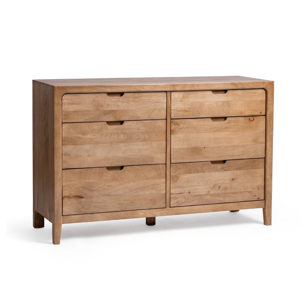 Classic Home - Laguna 6-Drawer Mango Wood Dresser - Natural - 54010258 view 1