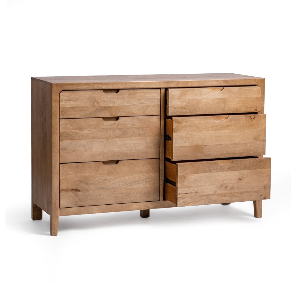 Classic Home - Laguna 6-Drawer Mango Wood Dresser - Natural - 54010258 view 3
