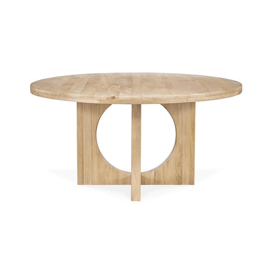 Classic Home  - Laguna Mango Wood Round Dining Table - Natural - 51012021 veiw 2