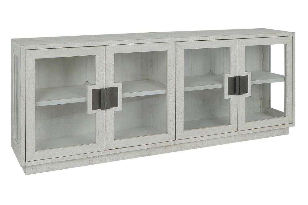 Classic Home - Larson 90in Glass Reclaimed Pine Wood Sideboard In White Wash - 52004129 veiw 1