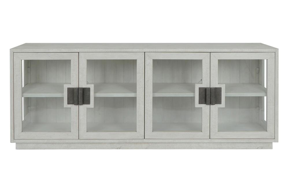 Classic Home - Larson 90in Glass Reclaimed Pine Wood Sideboard In White Wash - 52004129 veiw 2
