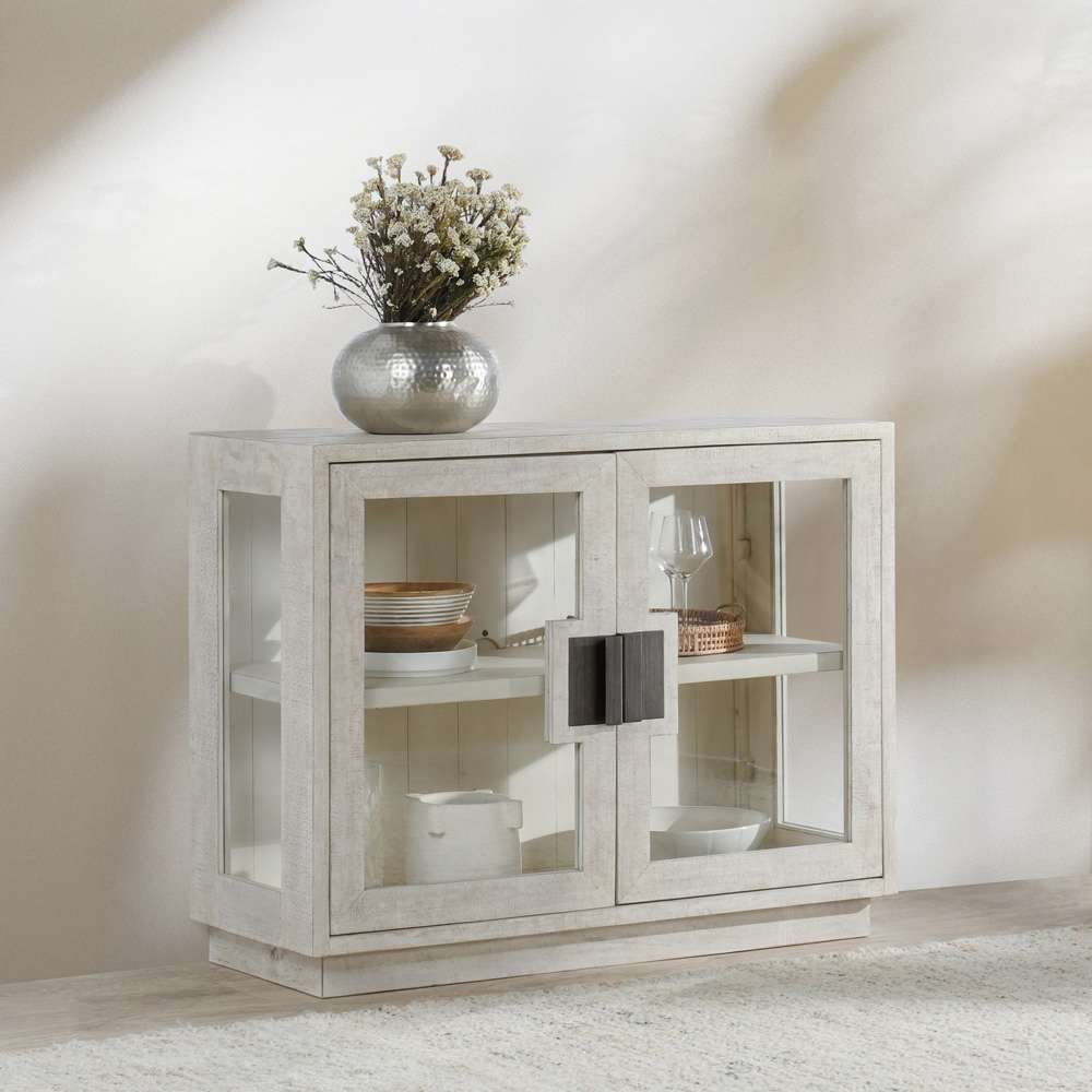 Classic Home Larson Reclaimed Pine 2Dr Cabinet - Thumbnail 3